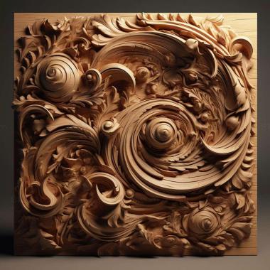 Patterns and decorations stl silk 3 3d model